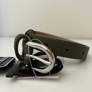 Steve Madden Thin Belt Olive Green New NWT Size Medium